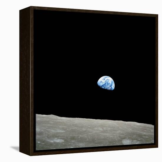 Earthrise Over Moon, Apollo 8-null-Framed Premier Image Canvas