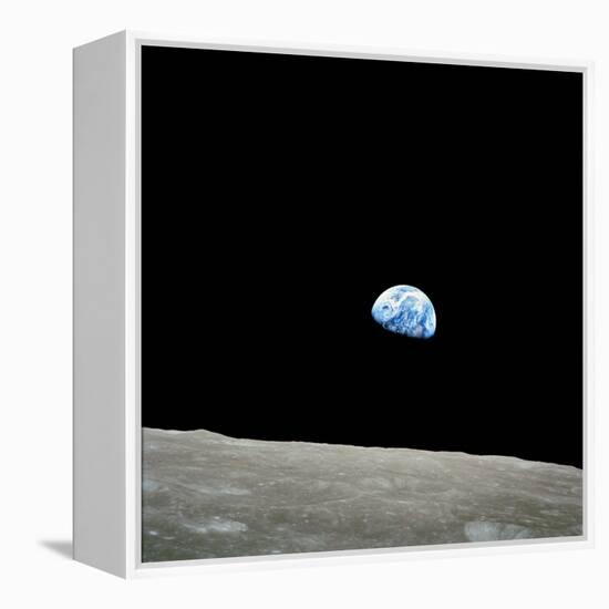 Earthrise Over Moon, Apollo 8-null-Framed Premier Image Canvas