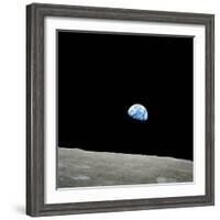 Earthrise Over Moon, Apollo 8-null-Framed Premium Photographic Print