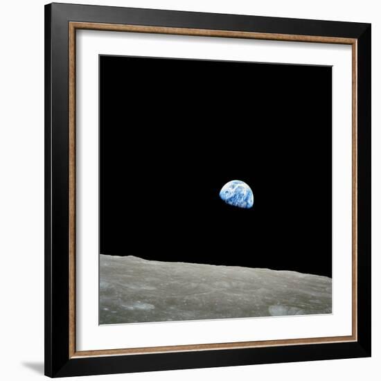 Earthrise Over Moon, Apollo 8-null-Framed Premium Photographic Print