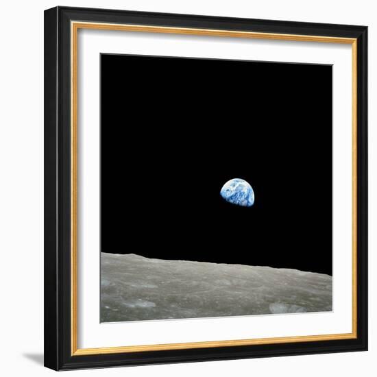 Earthrise Over Moon, Apollo 8-null-Framed Premium Photographic Print