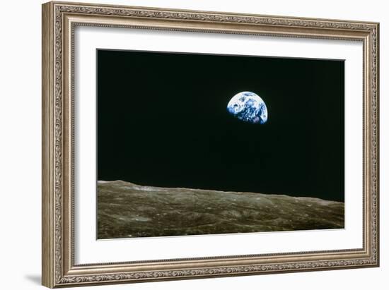 Earthrise Over Moon, Apollo 8-null-Framed Photographic Print