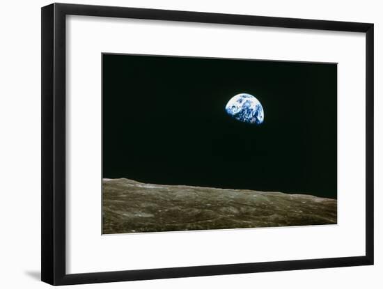 Earthrise Over Moon, Apollo 8-null-Framed Photographic Print