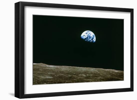 Earthrise Over Moon, Apollo 8-null-Framed Photographic Print