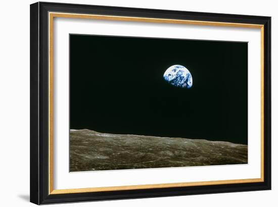 Earthrise Over Moon, Apollo 8-null-Framed Photographic Print