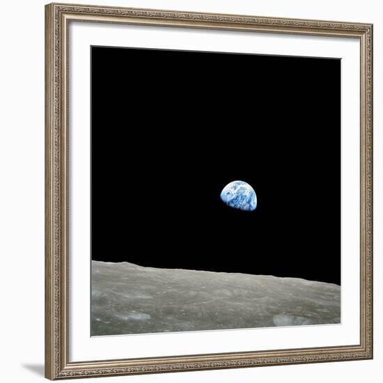 Earthrise Over Moon, Apollo 8-null-Framed Photographic Print