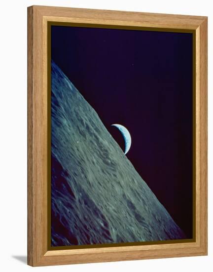 Earthrise over the Moon Taken by the Apollo 17 Crew-null-Framed Premier Image Canvas