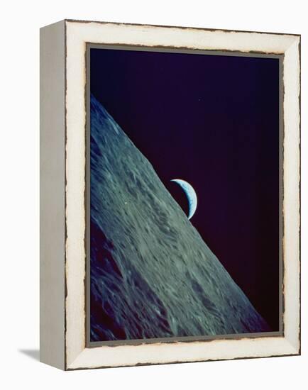 Earthrise over the Moon Taken by the Apollo 17 Crew-null-Framed Premier Image Canvas