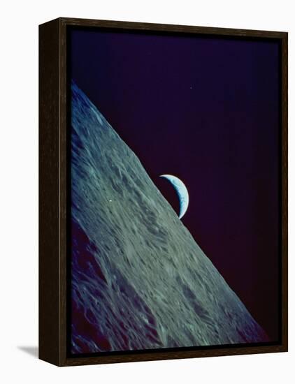 Earthrise over the Moon Taken by the Apollo 17 Crew-null-Framed Premier Image Canvas