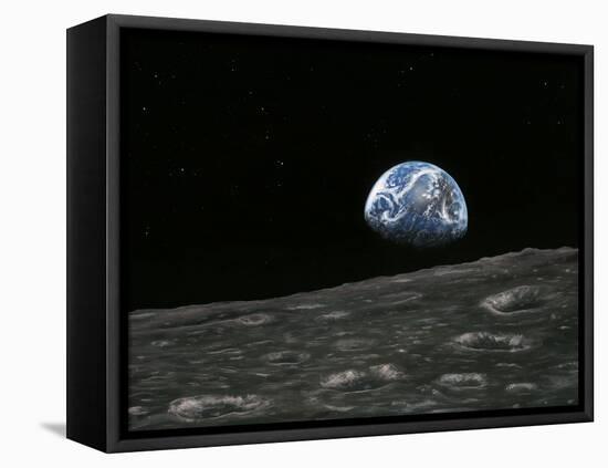 Earthrise Photograph, Artwork-Richard Bizley-Framed Premier Image Canvas