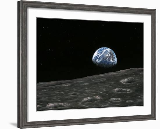 Earthrise Photograph, Artwork-Richard Bizley-Framed Photographic Print