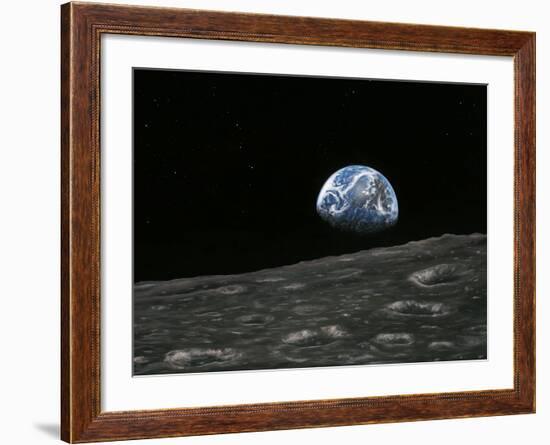 Earthrise Photograph, Artwork-Richard Bizley-Framed Photographic Print