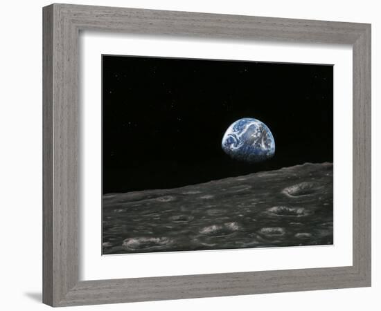 Earthrise Photograph, Artwork-Richard Bizley-Framed Photographic Print