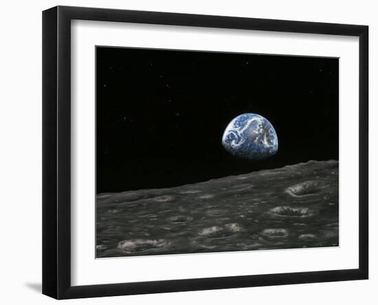 Earthrise Photograph, Artwork-Richard Bizley-Framed Photographic Print