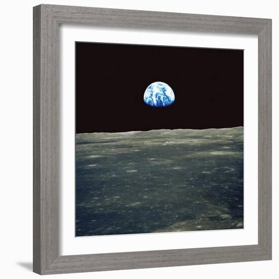 Earthrise Photographed From Apollo 11 Spacecraft-null-Framed Premium Photographic Print