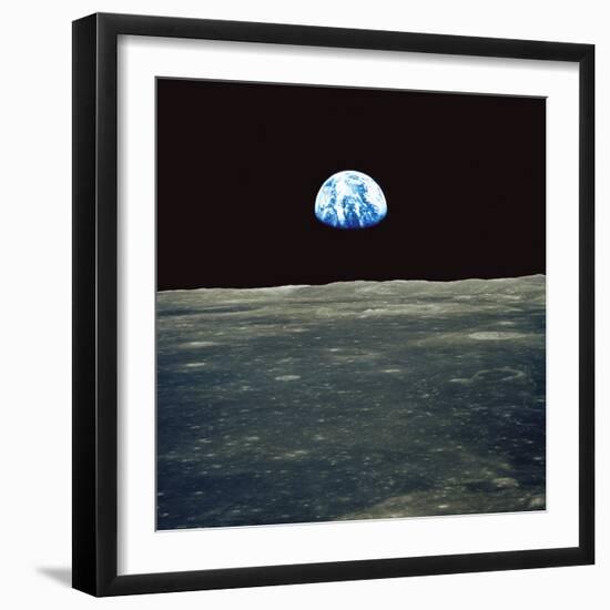 Earthrise Photographed From Apollo 11 Spacecraft-null-Framed Premium Photographic Print