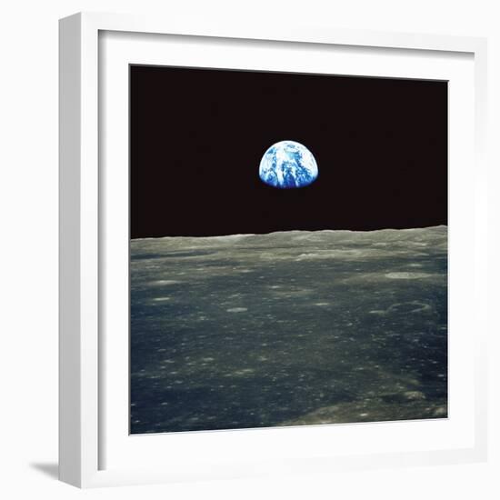 Earthrise Photographed From Apollo 11 Spacecraft-null-Framed Premium Photographic Print