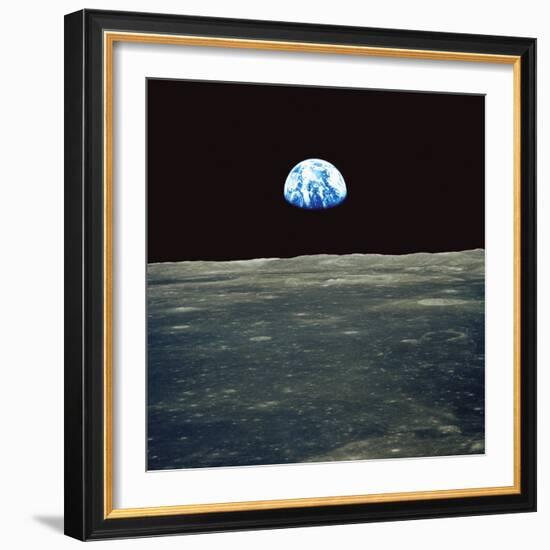 Earthrise Photographed From Apollo 11 Spacecraft-null-Framed Premium Photographic Print