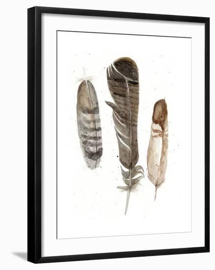 Earthtone Feathers I-Alicia Ludwig-Framed Art Print