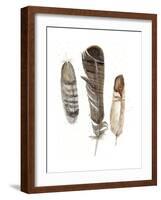 Earthtone Feathers I-Alicia Ludwig-Framed Art Print