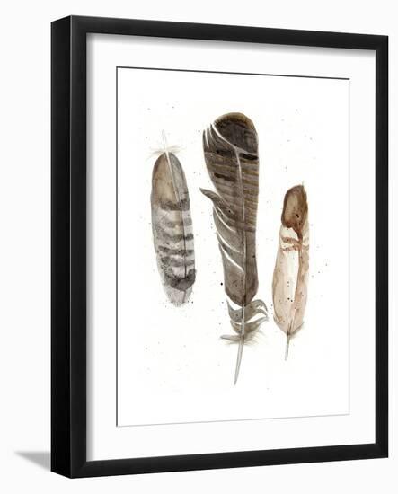 Earthtone Feathers I-Alicia Ludwig-Framed Art Print