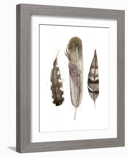 Earthtone Feathers II-Alicia Ludwig-Framed Art Print