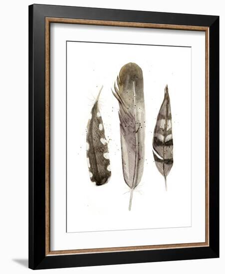 Earthtone Feathers II-Alicia Ludwig-Framed Art Print