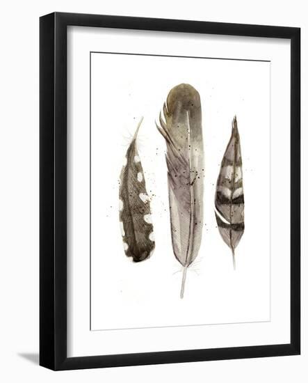 Earthtone Feathers II-Alicia Ludwig-Framed Art Print