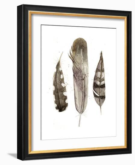 Earthtone Feathers II-Alicia Ludwig-Framed Art Print