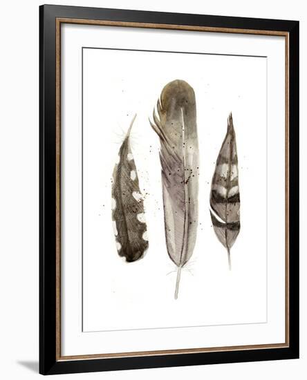 Earthtone Feathers II-Alicia Ludwig-Framed Art Print