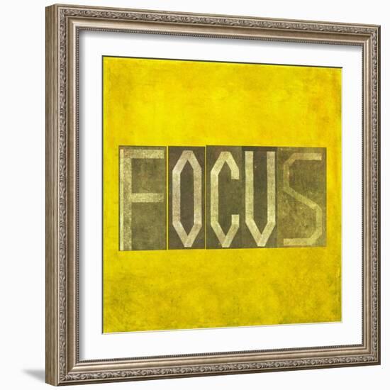 Earthy Background Image And Design Element Depicting The Word "Focus"-nagib-Framed Art Print