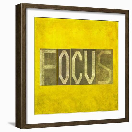 Earthy Background Image And Design Element Depicting The Word "Focus"-nagib-Framed Art Print