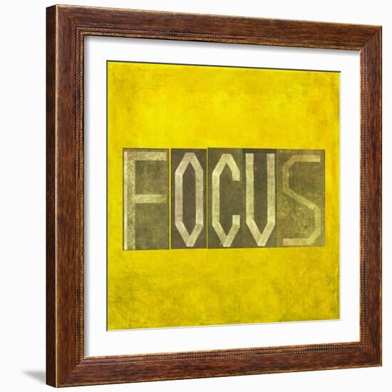 Earthy Background Image And Design Element Depicting The Word "Focus"-nagib-Framed Art Print