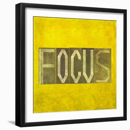 Earthy Background Image And Design Element Depicting The Word "Focus"-nagib-Framed Art Print