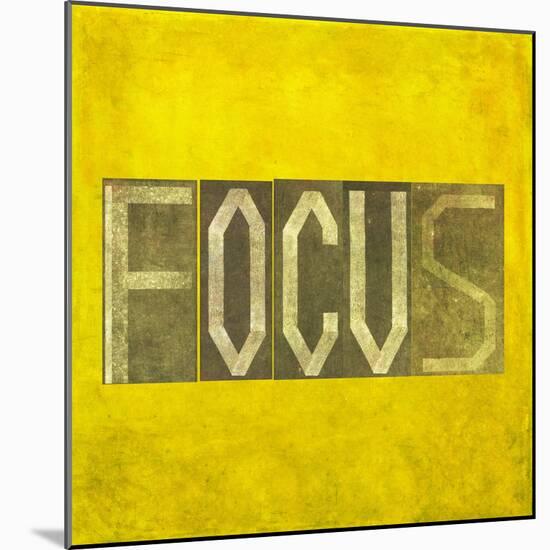 Earthy Background Image And Design Element Depicting The Word "Focus"-nagib-Mounted Art Print