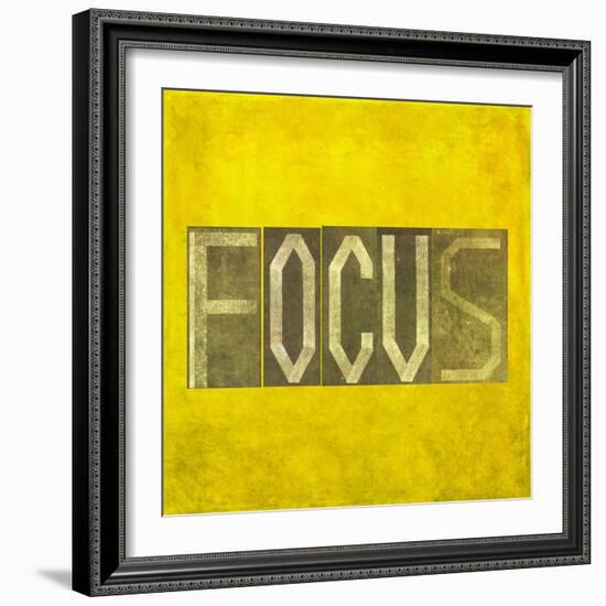 Earthy Background Image And Design Element Depicting The Word "Focus"-nagib-Framed Art Print