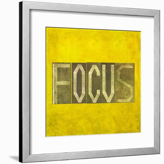 Earthy Background Image And Design Element Depicting The Word "Focus"-nagib-Framed Premium Giclee Print