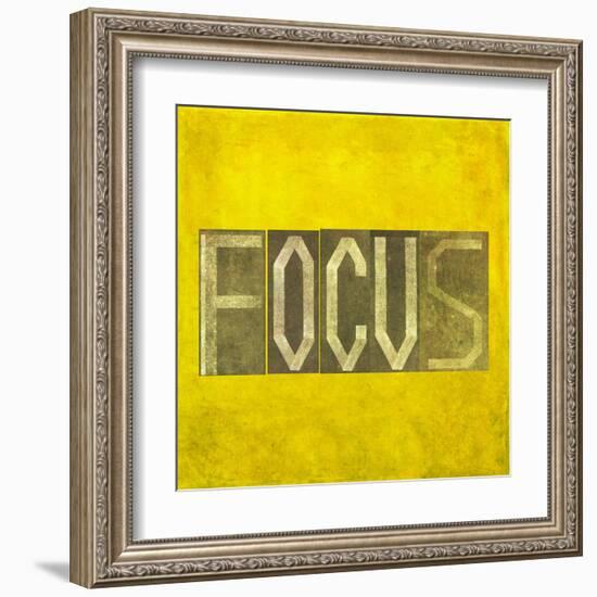 Earthy Background Image And Design Element Depicting The Word "Focus"-nagib-Framed Art Print