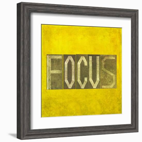 Earthy Background Image And Design Element Depicting The Word "Focus"-nagib-Framed Art Print