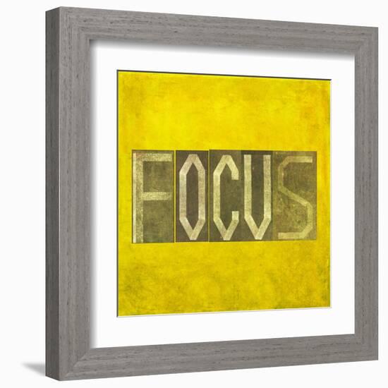 Earthy Background Image And Design Element Depicting The Word "Focus"-nagib-Framed Art Print