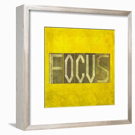 Earthy Background Image And Design Element Depicting The Word "Focus"-nagib-Framed Art Print