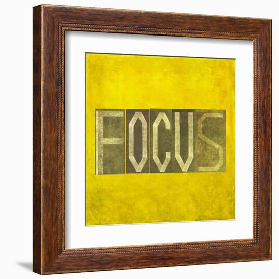 Earthy Background Image And Design Element Depicting The Word "Focus"-nagib-Framed Art Print