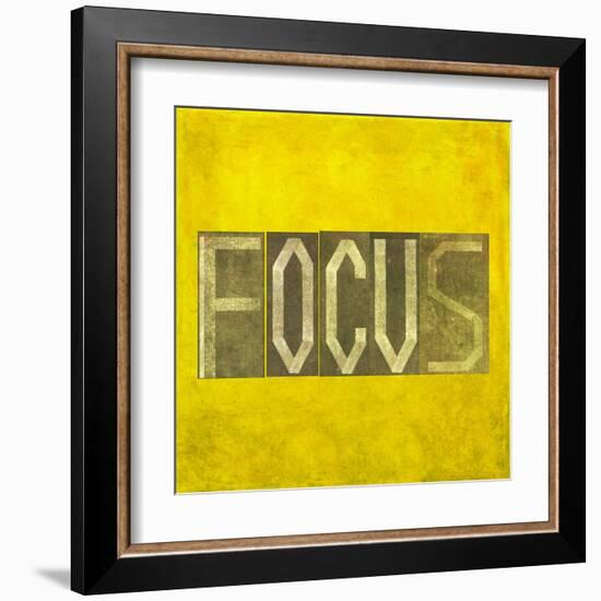 Earthy Background Image And Design Element Depicting The Word "Focus"-nagib-Framed Art Print