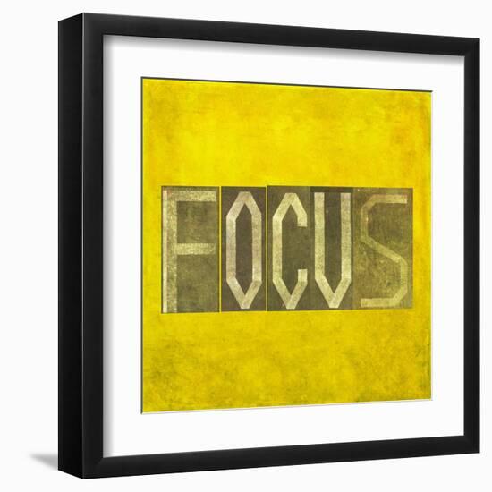 Earthy Background Image And Design Element Depicting The Word "Focus"-nagib-Framed Art Print