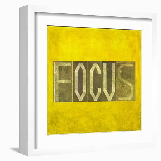 Earthy Background Image And Design Element Depicting The Word "Focus"-nagib-Framed Art Print