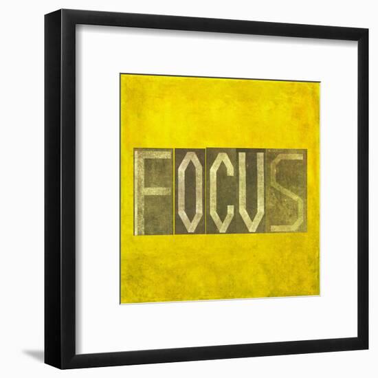 Earthy Background Image And Design Element Depicting The Word "Focus"-nagib-Framed Art Print