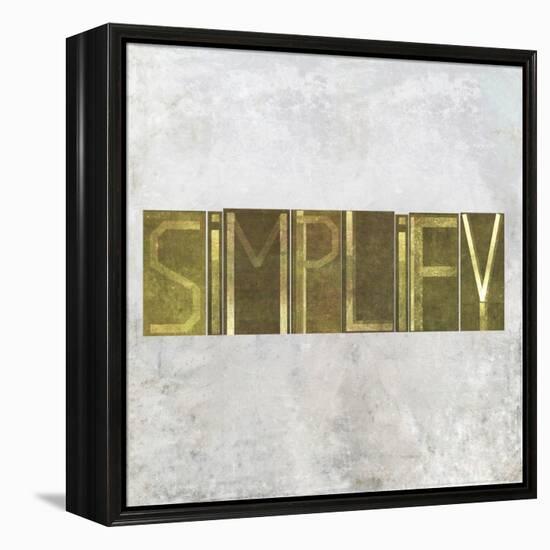 Earthy Background Image And Design Element Depicting The Word "Simplify"-nagib-Framed Stretched Canvas