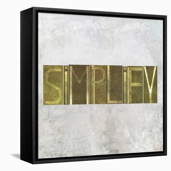 Earthy Background Image And Design Element Depicting The Word "Simplify"-nagib-Framed Stretched Canvas