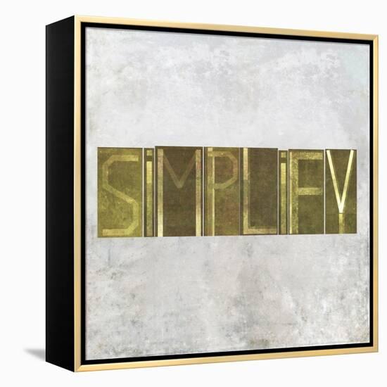 Earthy Background Image And Design Element Depicting The Word "Simplify"-nagib-Framed Stretched Canvas