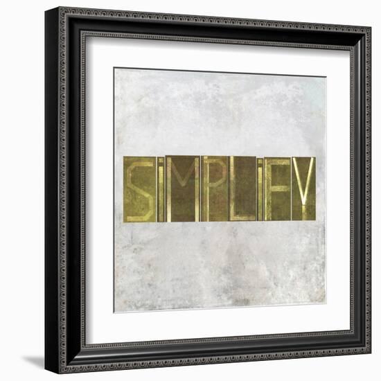 Earthy Background Image And Design Element Depicting The Word "Simplify"-nagib-Framed Art Print